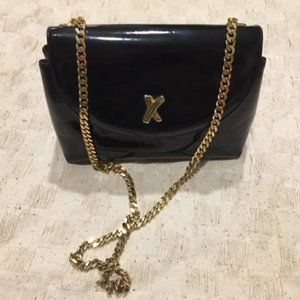 Paloma Picasso Black Patent Leather Crossbody Bag